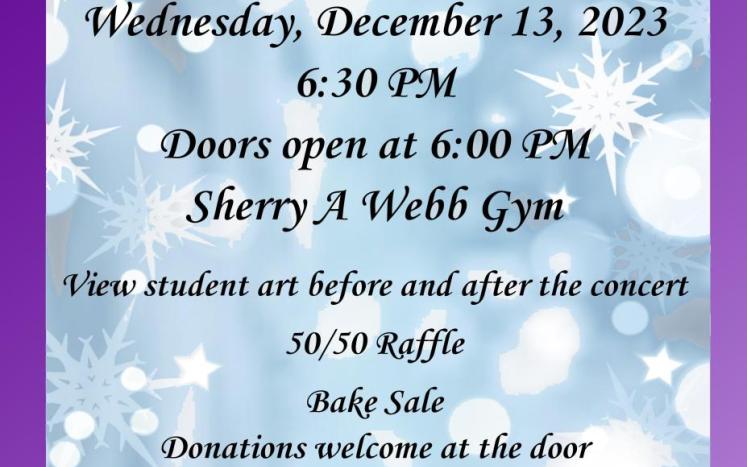 Smith Academy Winter Concert and Art Show Wednesday, December 13, 2023 @ 6:30 PM